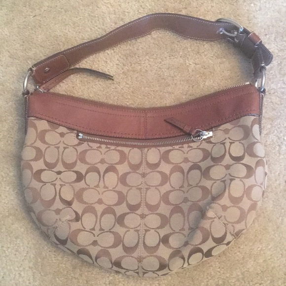 Coach purse. Brown leather. - Picture 4 of 8